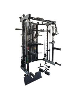 G12 All-In-One Trainer - Double Pulley (2 x 90.5 kg), Multipower, Power Rack und Beinpresse